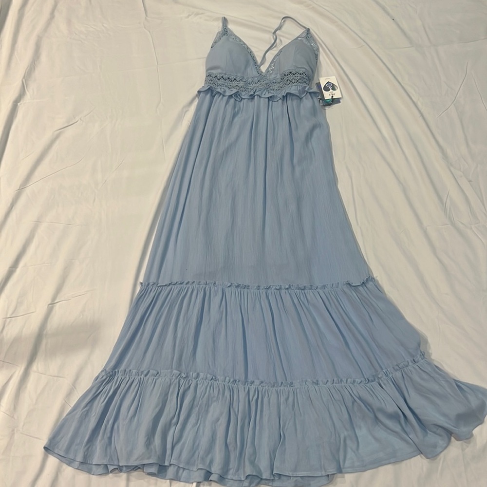 Long blue sundress